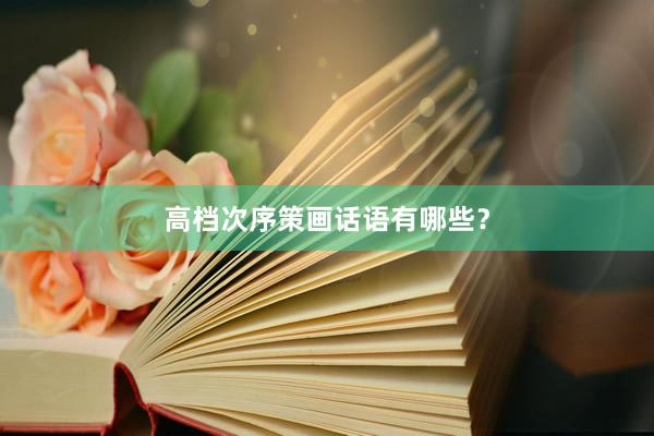 高档次序策画话语有哪些？
